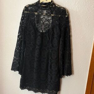 Bebe Elegant Black Lace Dress